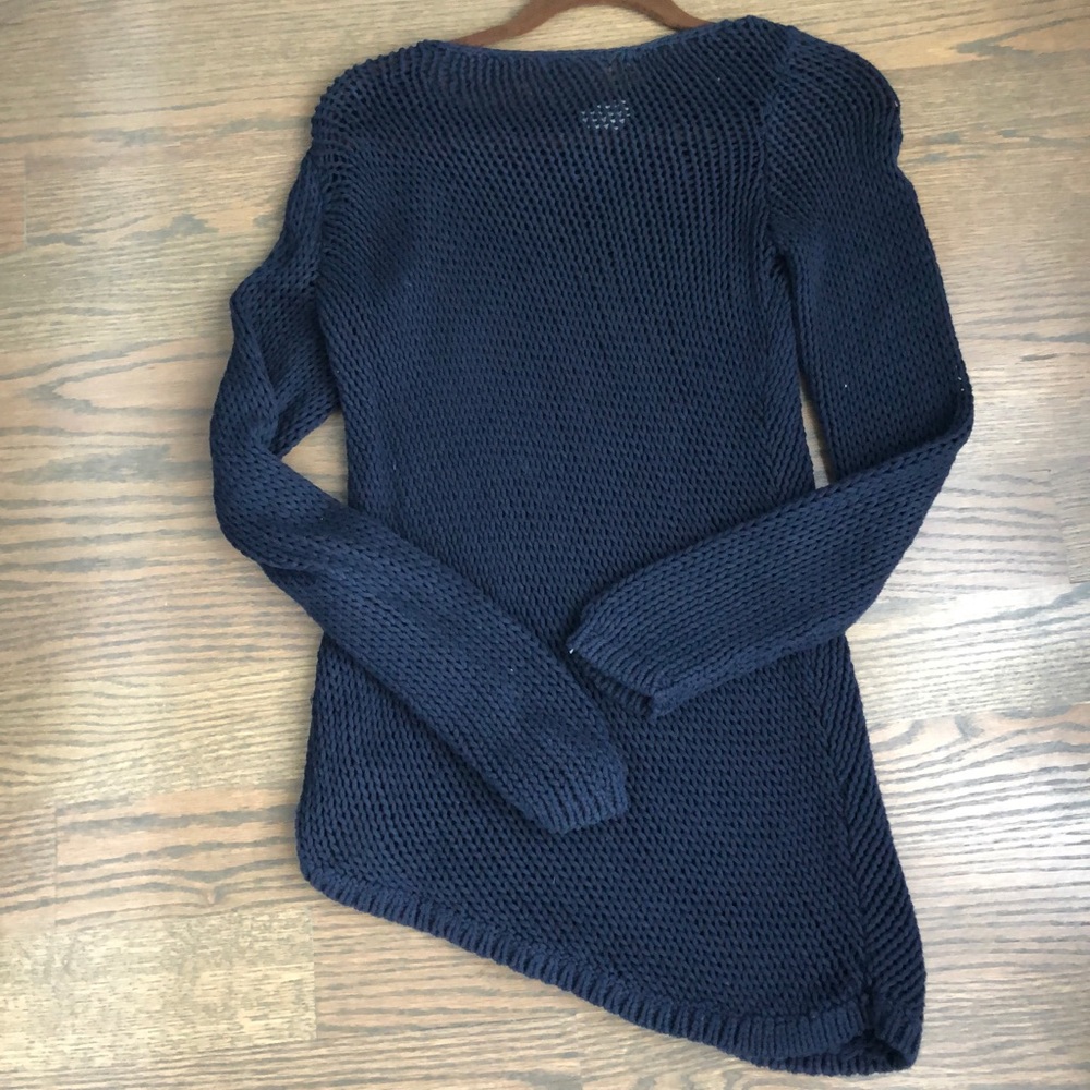Club Monaco Italian yarn asymmetrical sweater